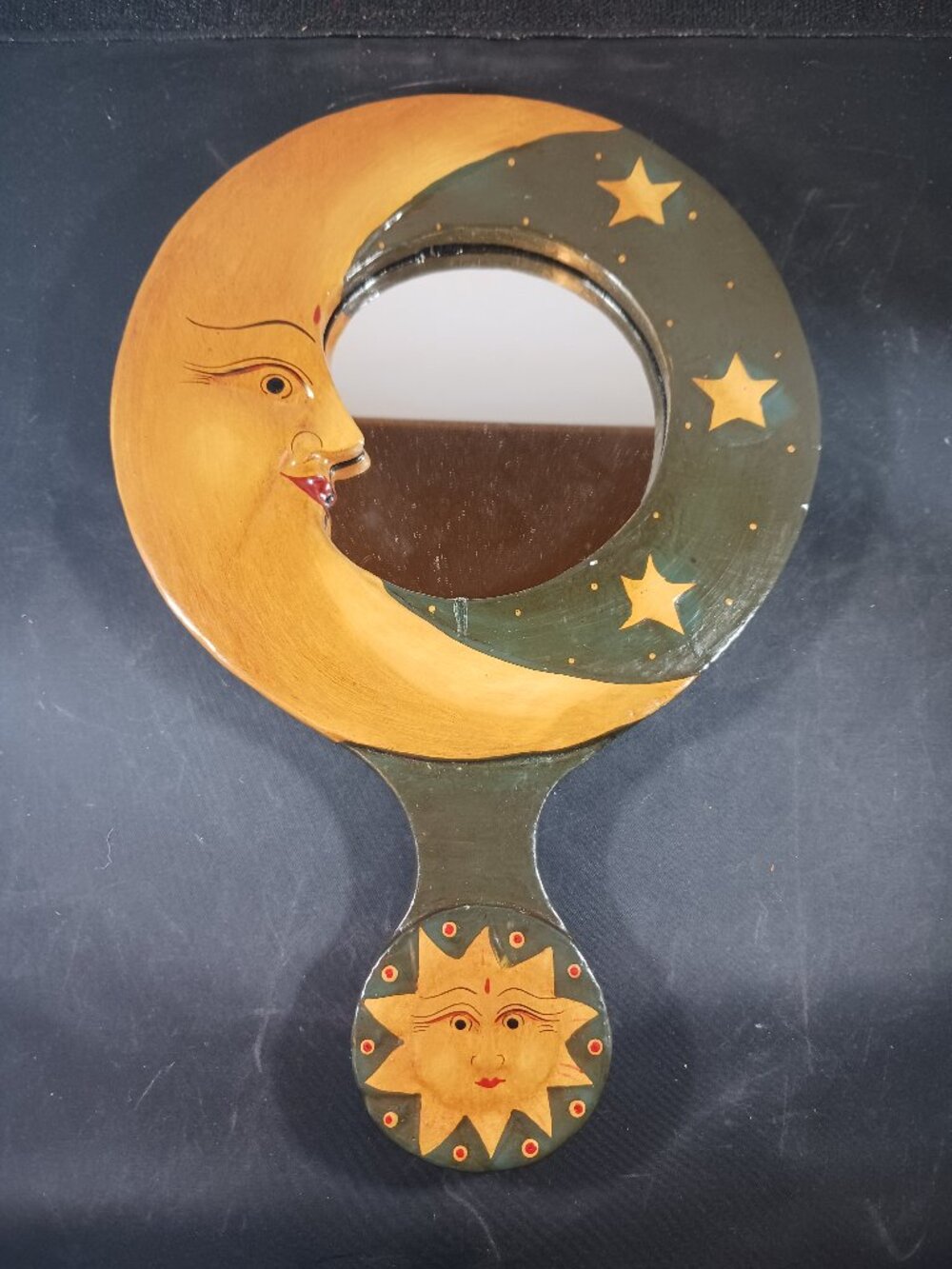 Sun and Moon Mirror Celestial Vintage Boho Witchy Decor